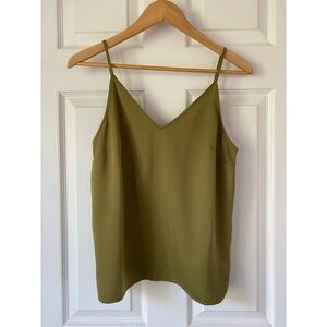 A New Day Green Camisole Top with Spaghetti Straps